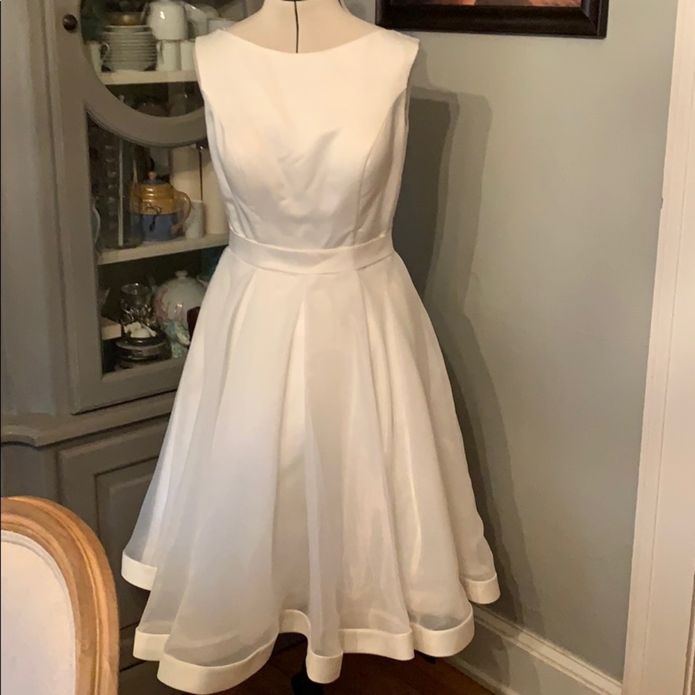 Milanoo tea length wedding dress